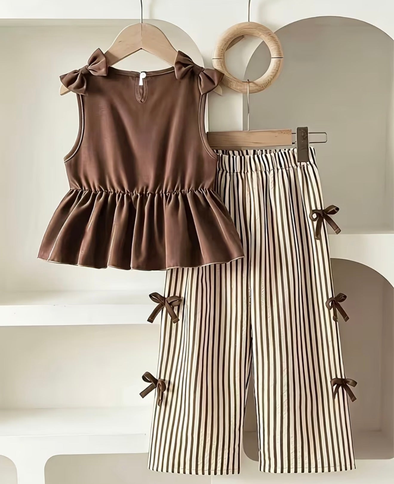 Bowknot Sleeveless Top Set