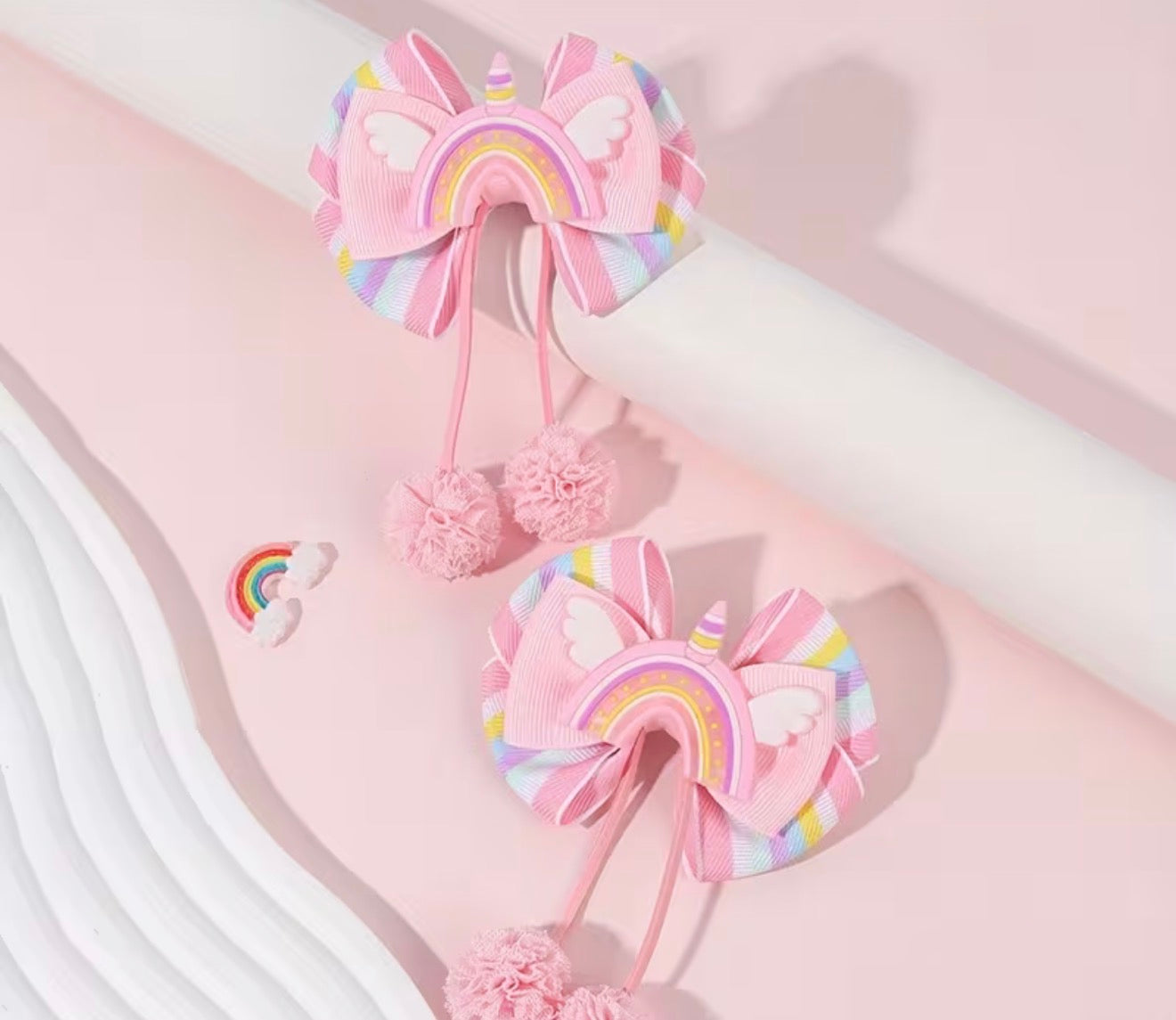 Pink Unicorn hair clip (2 Pieces)