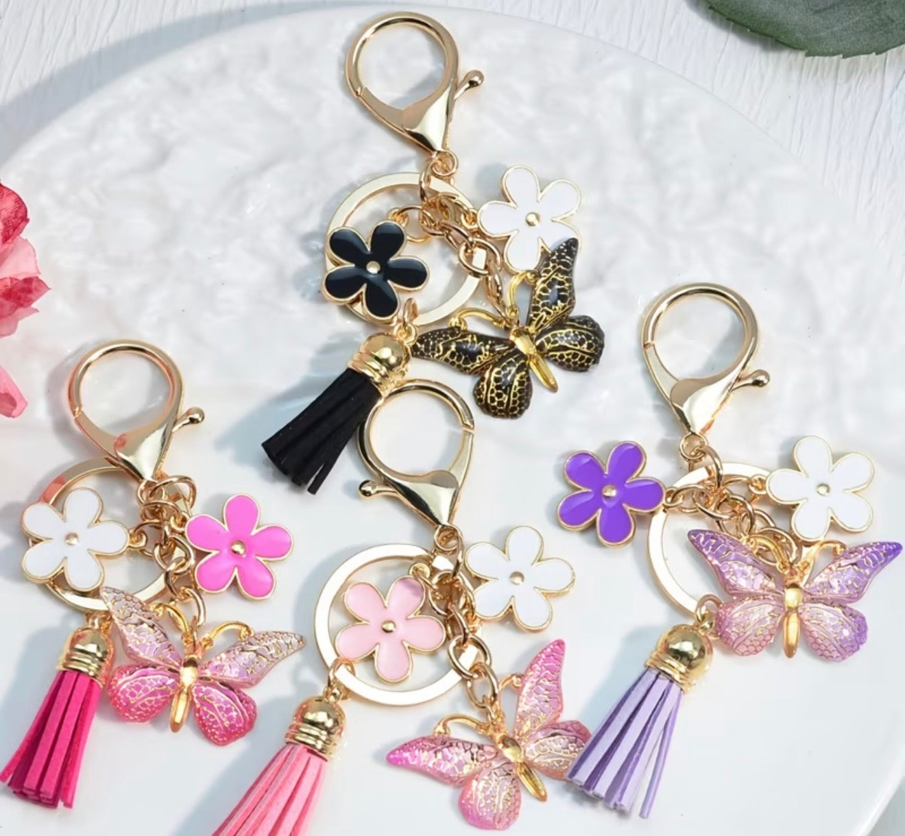 Butterfly Pendant Keychain