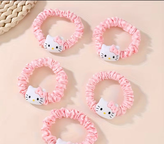 Hello Kitty Scrunchies (5 Pieces)