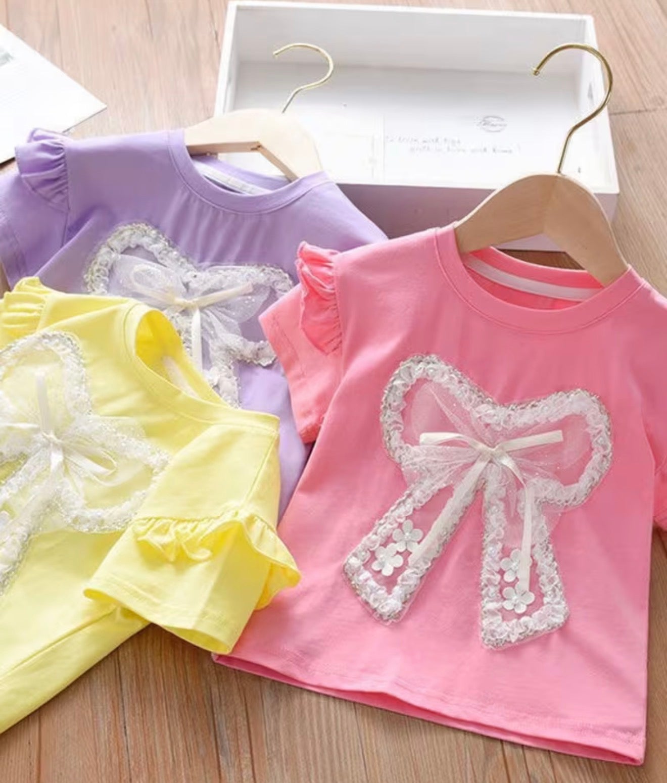Lace Bow T Shirt