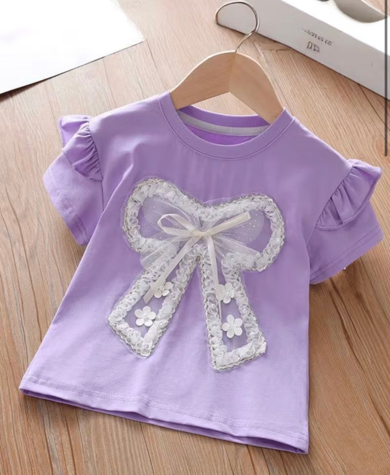 Lace Bow T Shirt