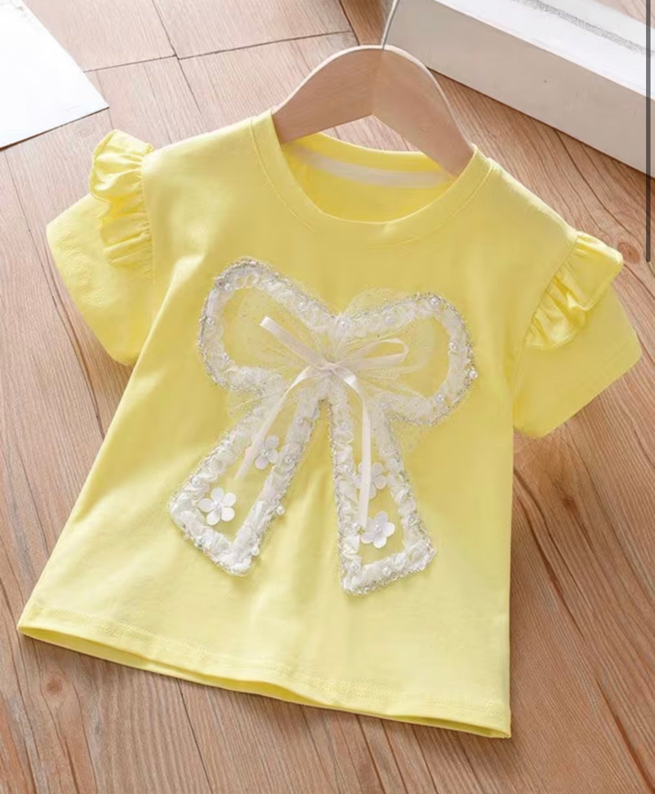 Lace Bow T Shirt