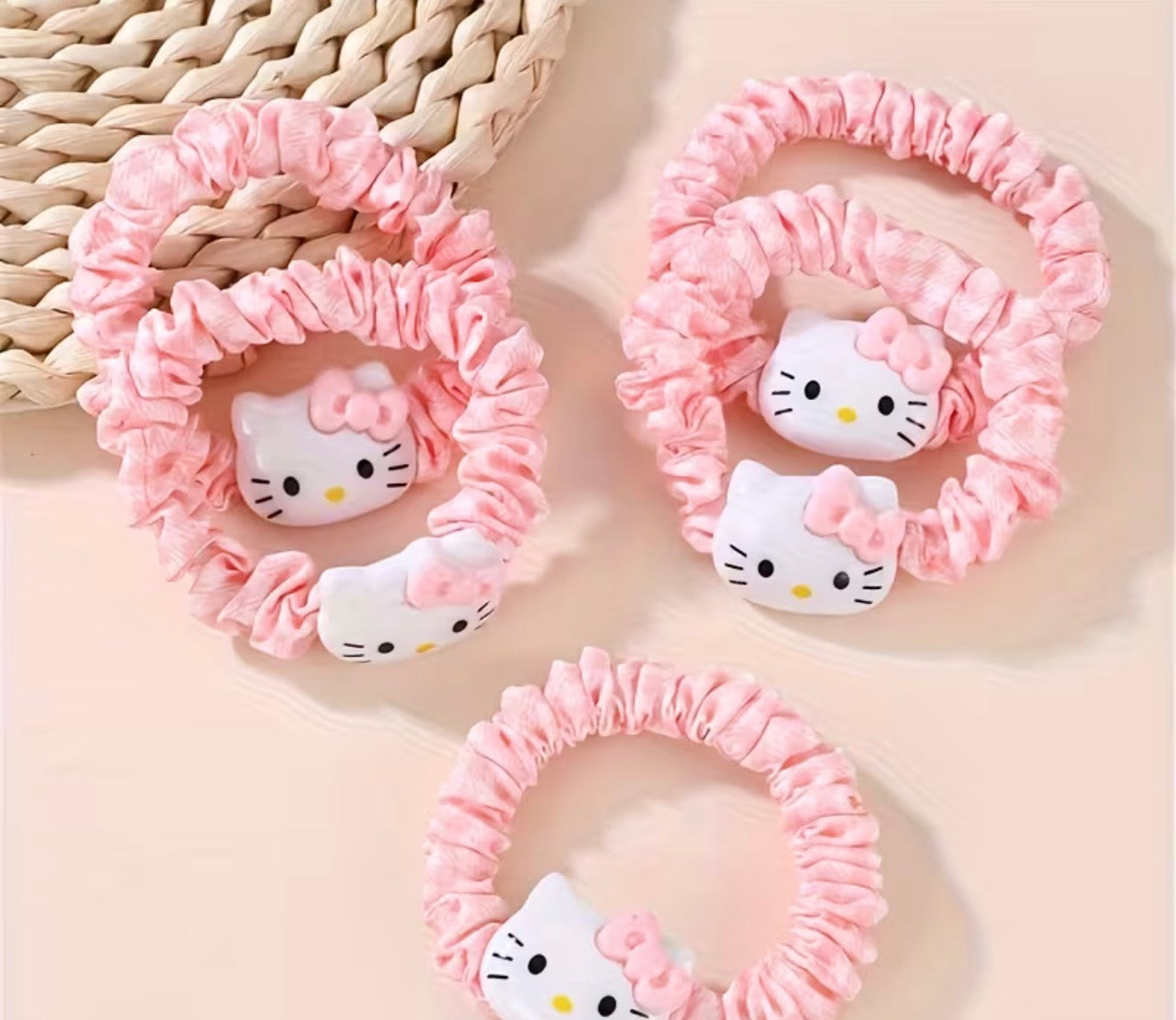 Hello Kitty Scrunchies (5 Pieces)