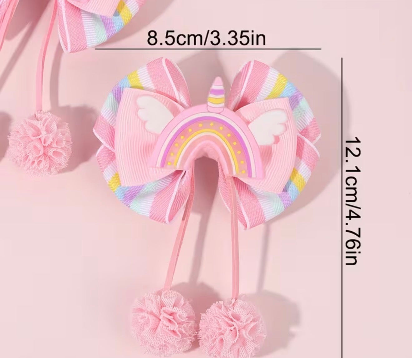 Pink Unicorn hair clip (2 Pieces)