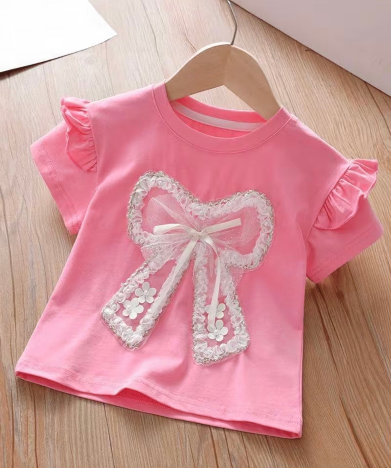 Lace Bow T Shirt
