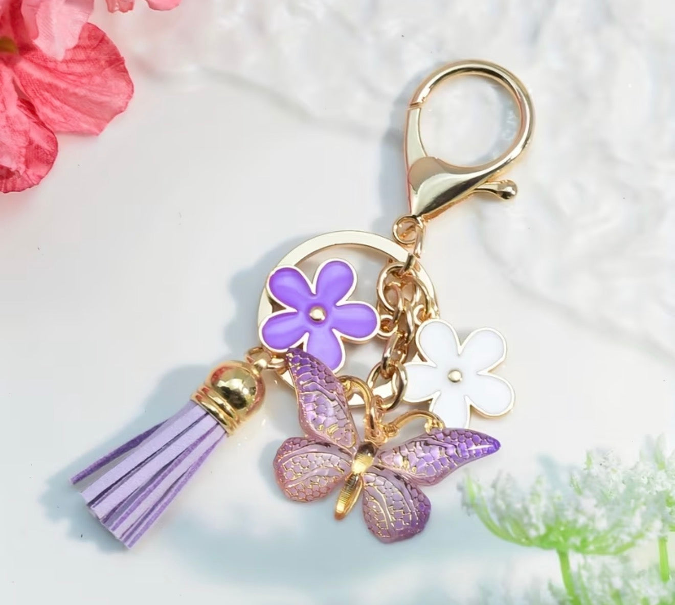 Butterfly Pendant Keychain