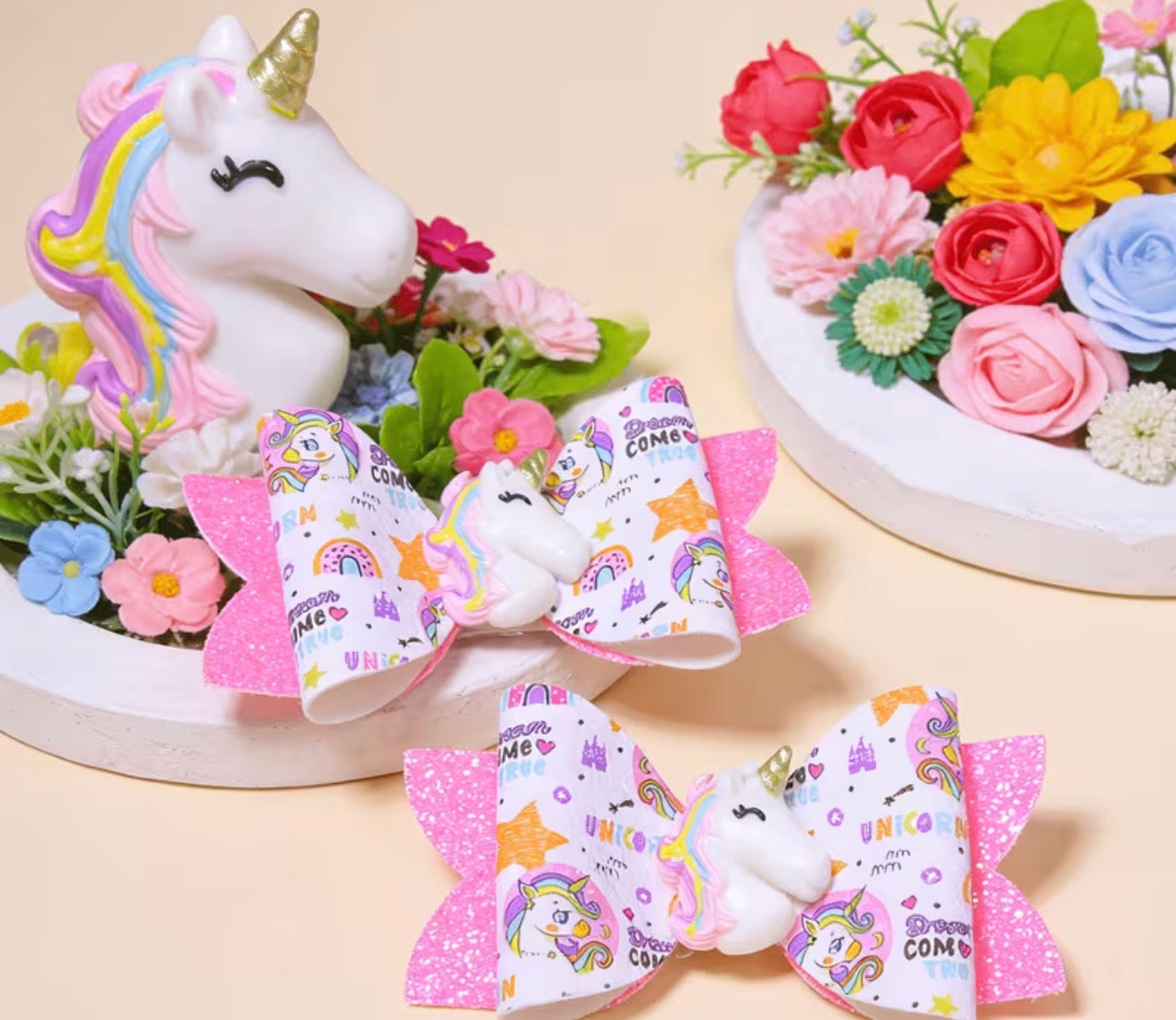 Unicorn Hair Bow