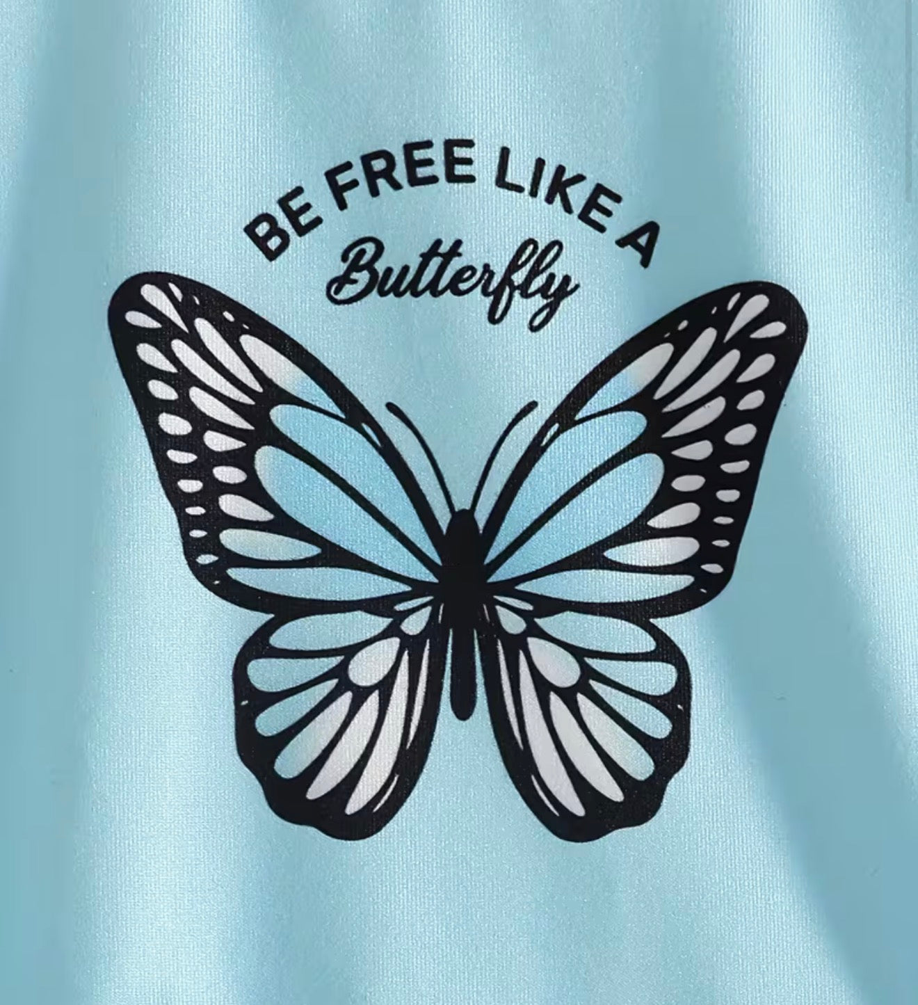 Butterfly high waisted Jeans Set